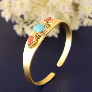 China moderna antigua escultura tradicional inspirada en oro Chapado en latón brazalete joyería personalizable elegante regalo para mujeres - Product Image 4
