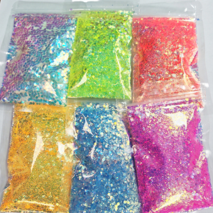 بيع بالجملة من المصنع مسحوق سداسي الألوان بالجملة بريق مجسّع 1 مسحوق بريق مكتنز مختلط - Product Image 2