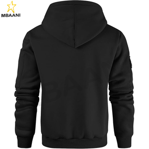 Sweat-shirt à capuche décontracté pour homme, pull à manches longues avec fermeture éclair quart de tour et poche kangourou - Product Image 3