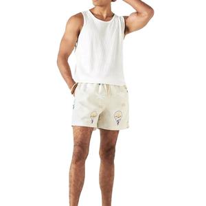 Short de bain imprimé pour homme, style urbain, avec fermeture à cordon, doublure en maille, tissu anti-UV écologique à séchage rapide - Product Image 1