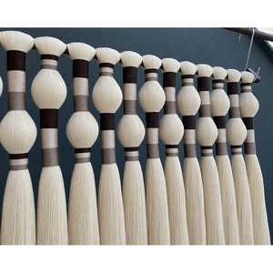 Tapiz de Macramé Tejido Estilo Bohemio Moderno, Decoración de Pared Ecológica, Arte Textil de Ratán, Diseño Abstracto - Product Image 2