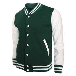 OEM Custom Leather Sleeve Patches Embroidery Bomber Flight Baseball Vintage Letterman Varsity Jacket for Men - Product Image 1