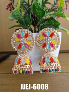 ต่างหูจาก kundan ที่มีชีวิตชีวาเครื่องประดับแฟชั่นน้ำหนักเบาหลายดีไซน์หรูหราแบบดั้งเดิมสำหรับผู้หญิงขายส่ง - Product Image 2