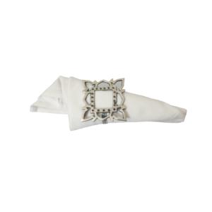 Rond de serviette en métal de conception fabriquée à la main plaqué or finition porte-serviettes anneau vaisselle de luxe décoration maison hôtel utilisation - Product Image 4