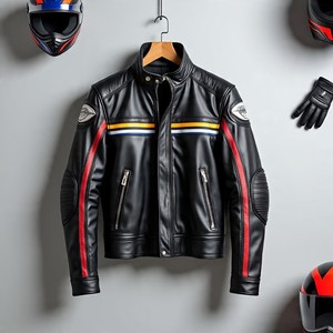 Veste en cuir de vachette motard classique prix de gros conception personnalisée - Product Image 5