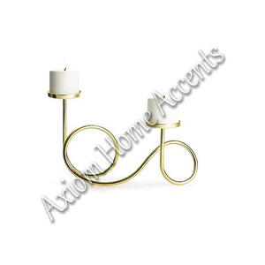 Axiom Bohème Moderne Maison Accents À La Main Fil D'argent Bougie Pilier Titulaire Marbre Naturel Table À Manger Artisanal De Noël - Product Image 6