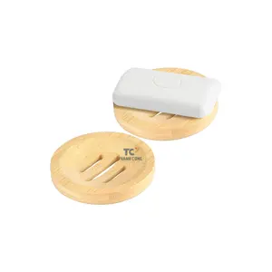 Porte-savon en bambou pour salle de bain Douche Porte-savon antidérapant de haute qualité Fabricant du Vietnam