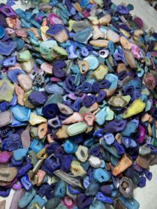 Venta al por mayor Natural Druzys ágata rebanada de ágata cruda en rodajas Druzy piedra colgante collares para mujeres curación fabricación de joyas - Product Image 4