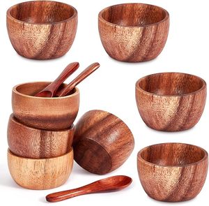 Beau bol en bois fait à la main plat durable abordable pour restaurant à la maison et but de cadeau à prix abordable - Product Image 5