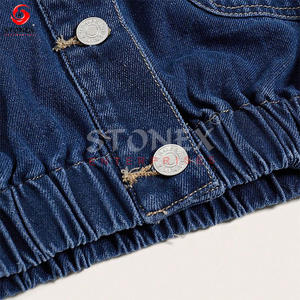Derniers modèles de vestes en jean recadrée pour femmes vente de gros veste courte en jean personnalisée pour femmes - Product Image 6