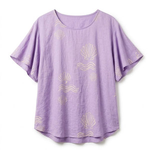 Trendy Ladies <b>Beach</b> Top Short Sleeve Summer <b>Shirt</b> Lightweight Vacation Wear Casual Resort Fashion Holiday Outfit - Product Image 1