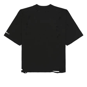 เสื้อยืดถักแขนสั้นสำหรับผู้ชายเสื้อยืดโอเวอร์ไซส์สไตล์วินเทจผ้าฟอกกรดซีดจางใส่สบาย2025 - Product Image 2