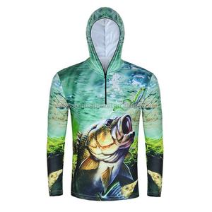 Camiseta de pesca personalizada Premium para hombre, protección solar sublimada, camisa de secado rápido para exteriores - Product Image 4