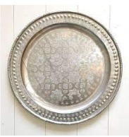 Plateau de service en métal de designer traditionnel fait à la main au meilleur prix avec design de fleurs à poignée lourde - Product Image 6