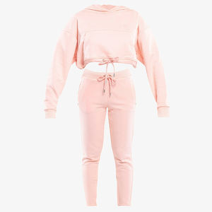 Haute Qualité Femmes À Manches Longues Gym Crop Top À Capuche Hiver Soie Sweat Logo Personnalisé En Gros Coton Uni Conception Vierge - Product Image 5