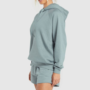 ชุดฮู้ดดี้ลำลองผู้หญิงน้ำหนักเบา คุณภาพสูง เป็นมิตรกับสิ่งแวดล้อม ระบายอากาศได้ดี ผลิตจากโพลีเอสเตอร์/คอตตอน 2 ชิ้น สามารถปรับแต่งได้ - Product Image 4