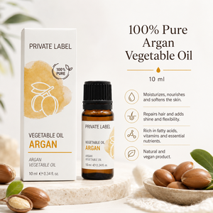Olio di Argan Puro al 100% 10ml OEM con Etichetta Privata |   Olio Vegetale Naturale per la Cura della Pelle e dei Capelli |   Spagna UE - Product Image 2