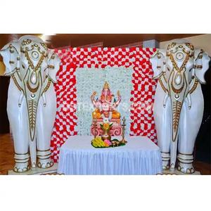 Estatua de entrada de boda de elefante de fibra grande para decoración, estatuas de elefante de boda de gran bienvenida, estatua de entrada de boda para Decoración - Product Image 1