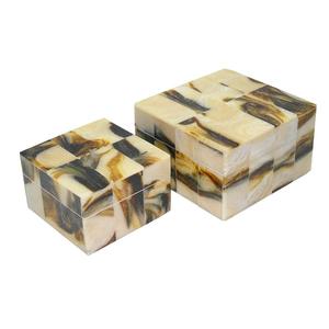 กล่องใส่เครื่องประดับสร้อยคอพร้อมโลโก้ออกแบบได้ตามต้องการสินค้าหัตถกรรมอินเดียสินค้าขายดีติดอันดับของขวัญรูปกระดูกแตรกล่องไม้ถูพื้นไม่เหมือนใคร - Product Image 3