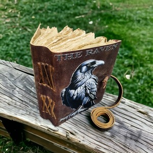 Các quạ da cổ điển Tạp Chí trống chính tả cuốn sách của bóng tối grimoire Tạp Chí du lịch bằng văn bản máy tính xách tay quà tặng cho nam giới và phụ nữ - Product Image 2