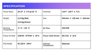 Microbt whatsminer M50 120T BTC Miner-cao và hiệu quả chi phí - Product Image 4