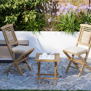 Ghế gấp trong vườn, 46x61x95 cm, được làm bằng gỗ gụ Chất lượng cao với thiết kế hấp dẫn - Product Image 6