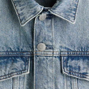 แจ็คเก็ตยีนส์คลาสสิกแบบยูนิเซ็กส์  ความหนาปานกลาง  เสื้อคลุมแฟชั่นสตรีทแวร์  ดีไซน์ทันสมัยสีน้ำเงิน  สไตล์โมเดิร์น  สำหรับฤดูหนาว - Product Image 4
