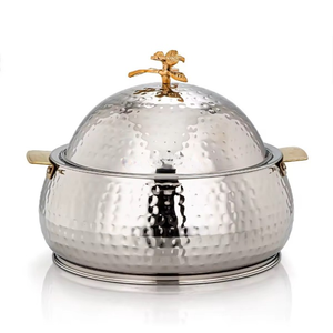 Round Home Dinnerware Customized Size Stainless Steel Eco-friendly Cooking <b>Pot</b> Silver Color Casserole Dish Cookware Handmade - Product Image 6