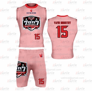 Conjunto de Uniformes de Fútbol Americano Personalizados Reversibles 7v7 para Adultos, Impresión Digital, Transpirables, Antibacterianos, de Secado Rápido - Product Image 3