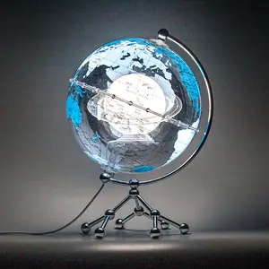 Wellfun New Currents Innovation Design Creative Crafts Ornament Acrylic Gift Originality Globe Lamp Earth Globe Model
