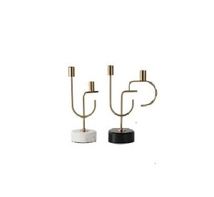 Bougeoir en métal sur pied bon marché Bougeoirs décoratifs pour mariage Bougeoir en fil noir pour mariage aux chandelles - Product Image 6