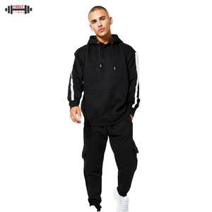 Conjunto de chándal personalizado de invierno para hombre con forro polar con capucha 100% algodón logotipo personalizado y cierre de cremallera servicio OEM - Product Image 6