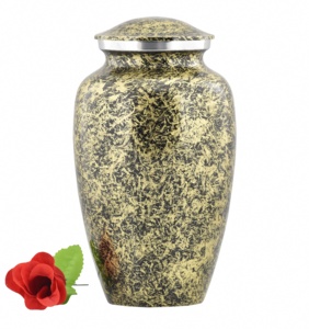 Urne de crémation en métal 220 pouces cubes Conteneur de cendres humaines adultes de style américain - Product Image 3