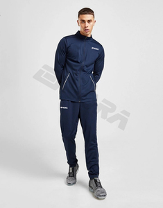 Ondra hommes décontracté athlétique piste course Jogging survêtement quart Zip Polo polaire matériel hiver saison quart Zip sans couture - Product Image 2