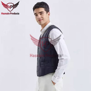 Chaleco de invierno transpirable para hombre con logotipo personalizado OEM, chaqueta acolchada de burbujas con capucha sin mangas, chaleco informal reversible a prueba de viento - Product Image 2