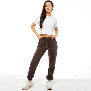 Pantalon de survêtement double taille personnalisé pour femmes, pantalon de survêtement surdimensionné avec broderie en strass de cristal, jogger, cordon de serrage en polaire d'hiver - Product Image 4