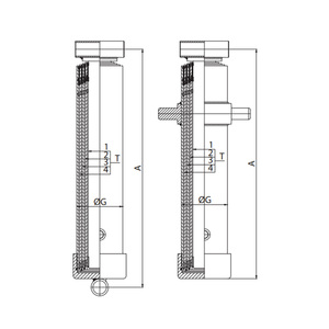 กระบอกไฮดรอลิกแบบยืดหดได้สองขั้นตอนสำหรับงานอุตสาหกรรม MUSTAFA UYSAL UYS-111200 ความจุ 15 ตัน ระยะชัก 1250 มม. เส้นผ่านศูนย์กลาง 145 มม. ความยาว 63 ซม. - Product Image 4