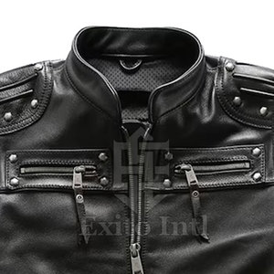 Chaleco de Cuero para Hombre, Estilo Urbano de Invierno, Transpirable, con Cuello en V, Moda Urbana - Product Image 3