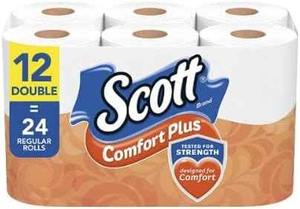 กระดาษชำระ SCOTT comfortplus | กระดาษชำระขนาดใหญ่24ม้วนปกติ (แพ็ค4) - Product Image 1