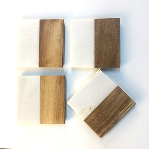 Style classique bois marbre sous-verre tapis napperon plateau ensemble pour maison cuisine Bar fête fabriqué bas prix 5mm en gros - Product Image 5