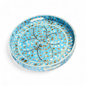 Plateau de service en nacre en gros, fait à la main, incrustation de coquillages, plateau décoratif naturel et écologique - Product Image 1