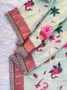 El último Sari de seda Pithani inspirado exclusivo con blusa exclusiva Indian Bollywood Bridal Classic Party Ethnic Wear Women Sari - Product Image 2