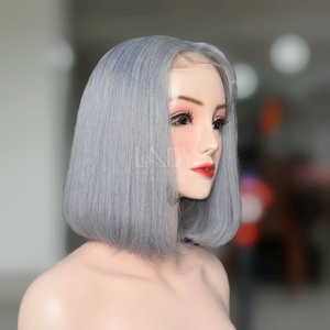 วิกผมบ๊อบแบบตรงสีเทา100% สำหรับผู้หญิงผมแท้เวียดนาม - Product Image 1