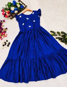 Maxi vestido floral bohemio de moda para mujer, línea A de tela suave con mangas abullonadas, uso diario y de vacaciones - Product Image 4