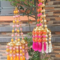 Cordes Kaleera multicolores Fleurs artificielles réutilisables Holi Diwali Party Event Indian Wedding Wall Hanging Haldi Mehndi Stage