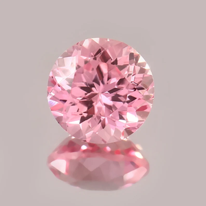 มอร์แกไนต์สีชมพูพีชธรรมชาติเจียระไนทรงกลมขนาด7x7 AAA อัญมณีทรงหลวมคุณภาพสำหรับเครื่องประดับ - Product Image 1