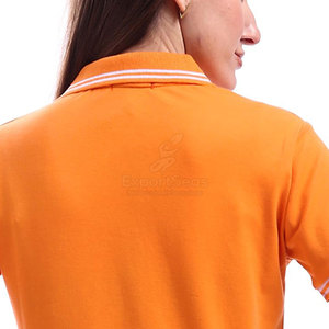 Polo de algodón suave con cuello acanalado y puños de manga Polo de ajuste clásico con tela duradera y apariencia elegante - Product Image 6