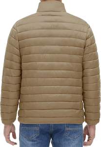 Veste matelassée légère pour hommes, manteau d'hiver matelassé sans capuche avec fermeture éclair complète pour la randonnée en plein air, le voyage, tenue décontractée - Product Image 4