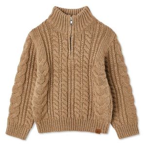 Service OEM Pull en coton à col roulé pour garçons Tricot épais Tricot plat de marque de luxe Manches longues Anti-rides Confortable - Product Image 2