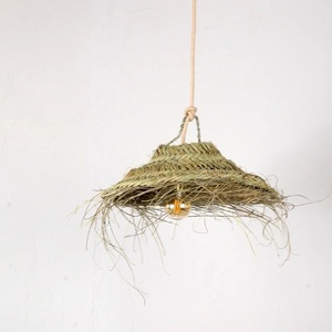 Moroccan Chandelier Pendant <b>Light</b> Rattan Lampshade <b>Parasol</b> Ceiling Lamp Seagrass Braided Lamp Wicker Lampshade Wicker Braided - Product Image 6
